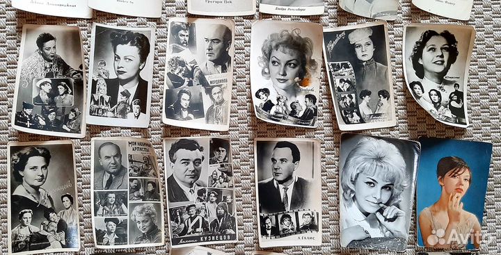 Почтовые карточки с актерами СССР и иностранные
