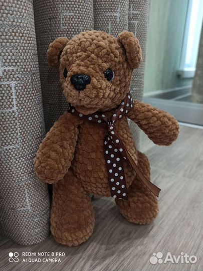 Мишка вязаный