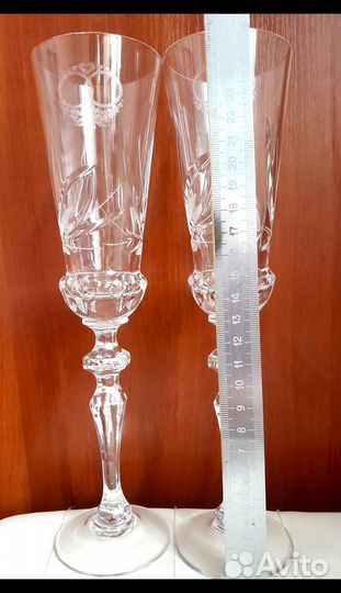 Свадебные бокалы хрустальные