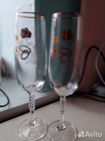 Бокалы для шампанского свадебные