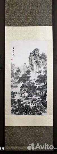 Панно Пейзаж китайская живопись, 95см. SO70 ru*102
