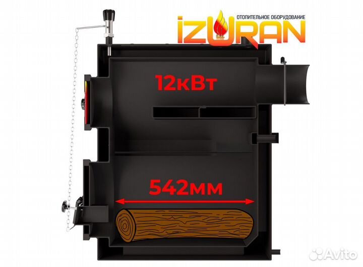 Котел твердотопливный