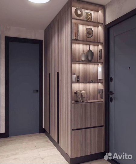 Шкаф распашной с фрезеровкой