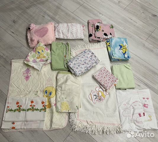 Плед, подушка, постельное, пеленки для новорожденн