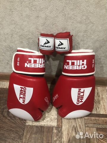 Боксерские перчатки 10 oz green hill