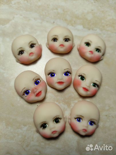 Личики для ватной игрушки, лицо заготовка 2,2 см