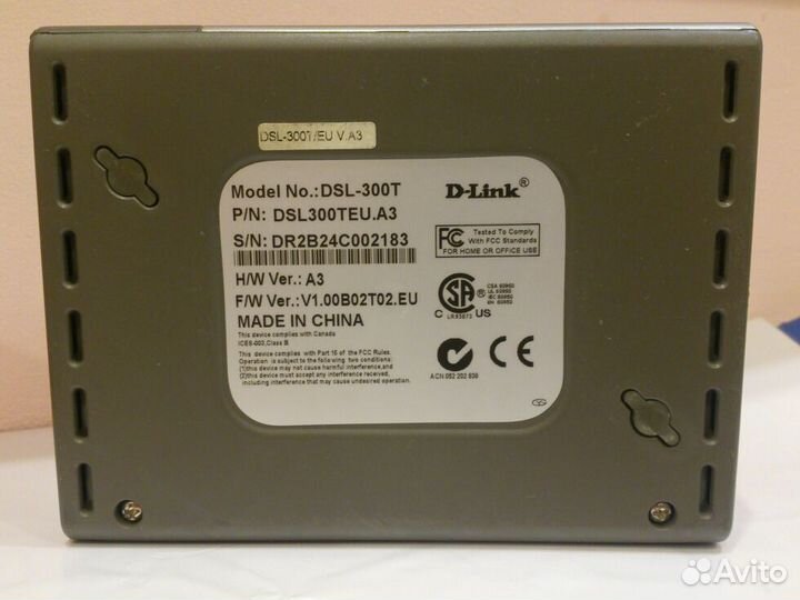 Adsl Modem D-Link DSL-300T
