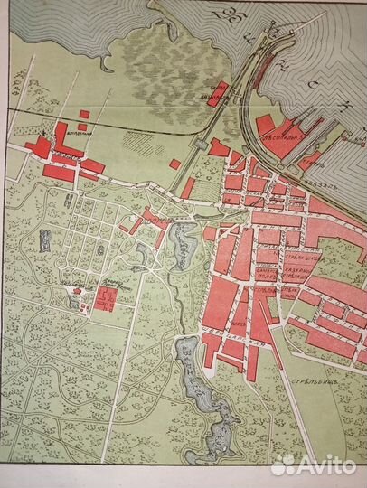 Нач. 20 в. - Карта антикварная Ораниенбаума