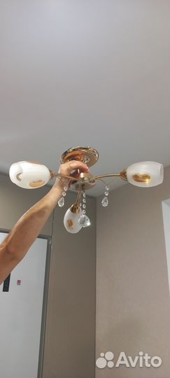 Люстра потолочная бу 3 лампочки