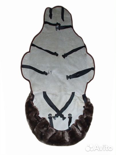 Автомобильные чехлы натуральной овчины с юбкой