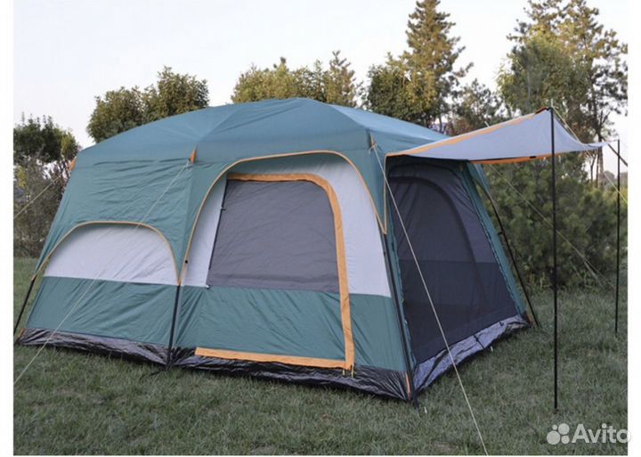 Палатка 6 местная с шатром двухкомантная 096 330
