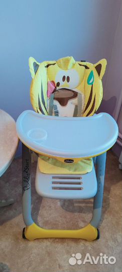 Детский стульчик для кормления chicco тигрёнок