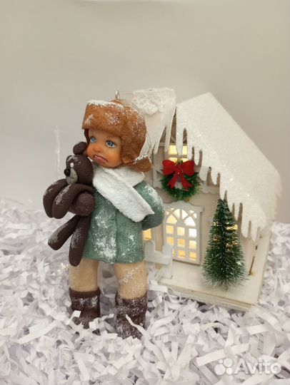 Ватная ёлочная игрушка