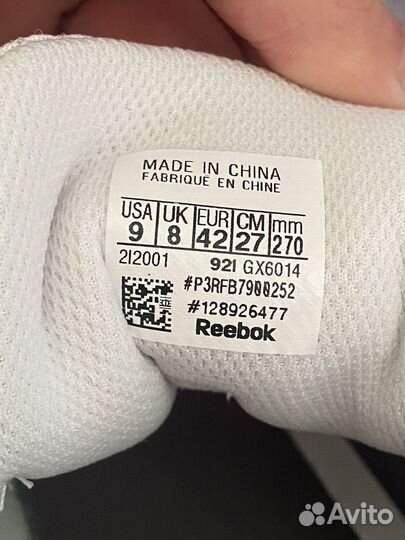 Мужские кроссовки reebok оригинал 42 размер