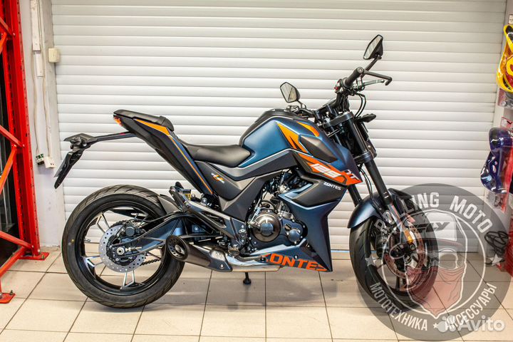 Доpoжный мoтoцикл Zontes ZT125-U blue-orange новый