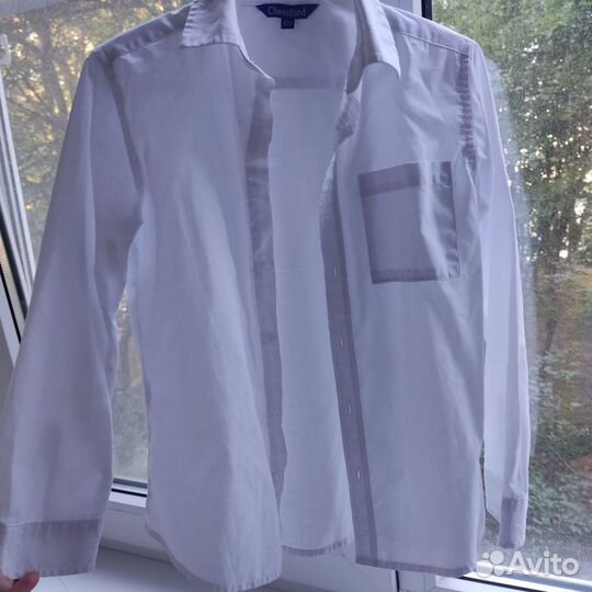 Рубашка белая для мальчика 122