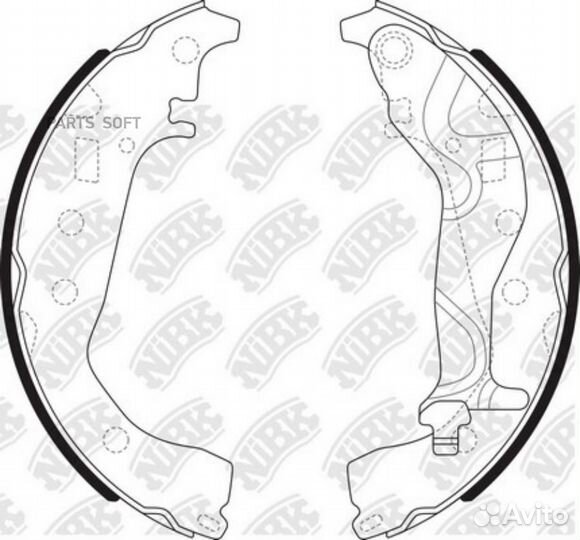 Nibk FN2417 колодки тормозные барабанные
