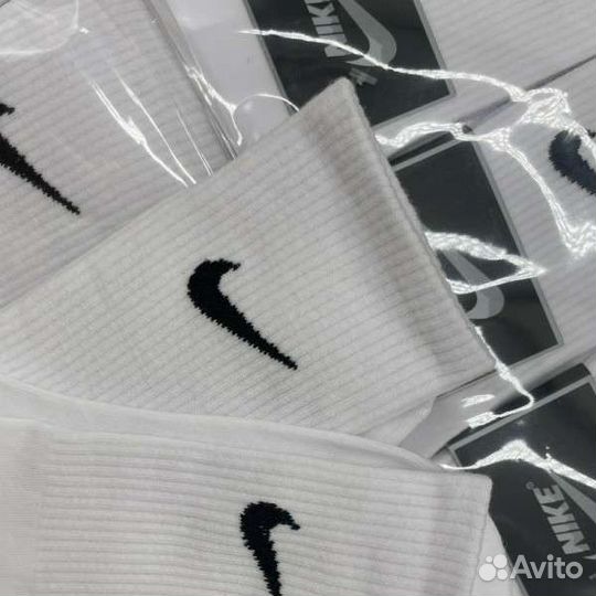 Носки nike высокие белые