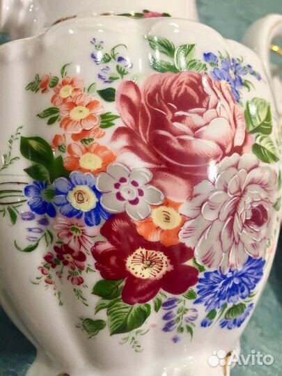 Заварочный чайник и блюдо Лимож