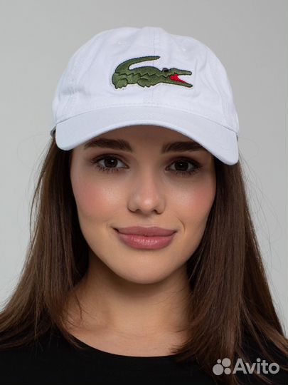 Кепка бейсболка женская белая Lacoste