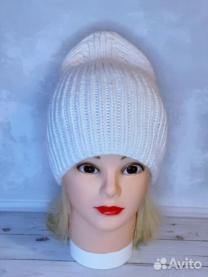 Шапка бини вязаная ручная работа