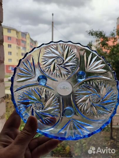 Посуда СССР цветное стекло(кобальт,голубое)