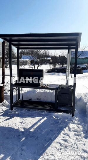 Мангал с крышей