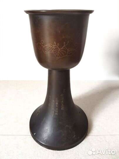 Ваза японская бронзовая антикварная