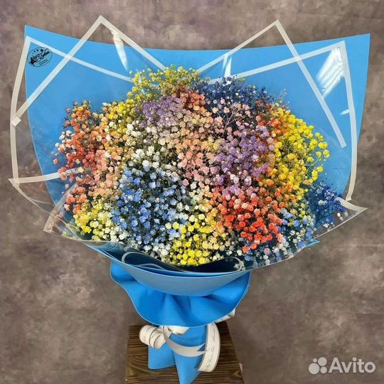 Гипсофилы с открыткой