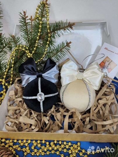 Шарик на елку ручная работа