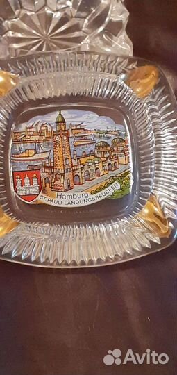 Пепельница Bogemia Hamburg хрусталь.Зажигалки