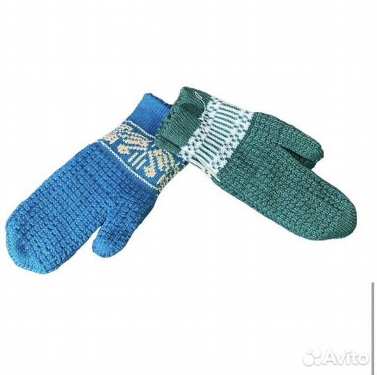 Варежки детские, двухстороние, новые