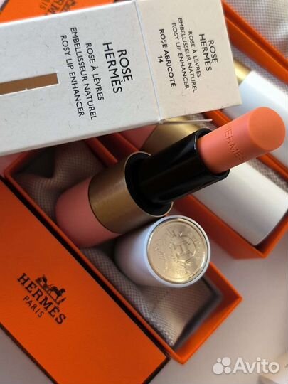 Hermès Натуральный бальзам для губ Rose Abricoté