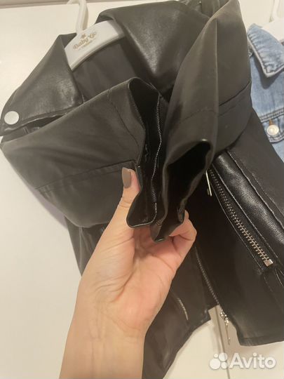 Кожаная куртка детская 86 92