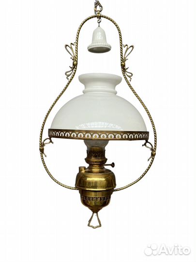 Антикварная керосиновая люстра, Голландия