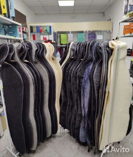 Накидки на сиденья Алькантара велюр меховые