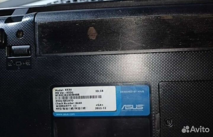 Ноутбук asus altec на запчасти