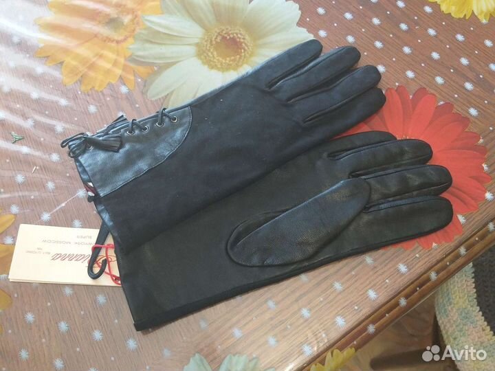 Перчатки кожаные женские