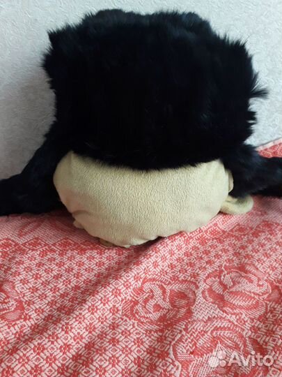 Шапка-ушанка зимняя из меха кролика