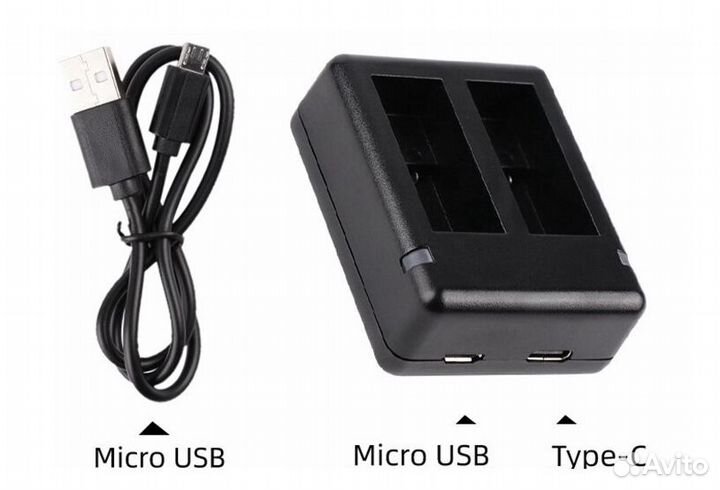 Компактная зарядка KingMa на 2 акб GoPro 11