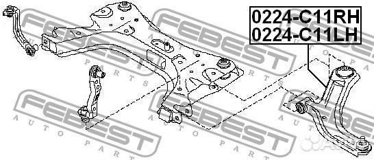 Febest 0224-C11LH Рычаг передний левый