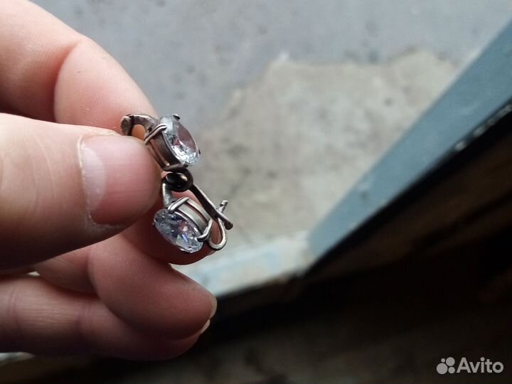 Серебряные серьги СССР