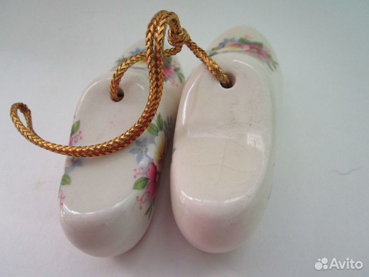 Старинный помандер фарфор цветы Англия