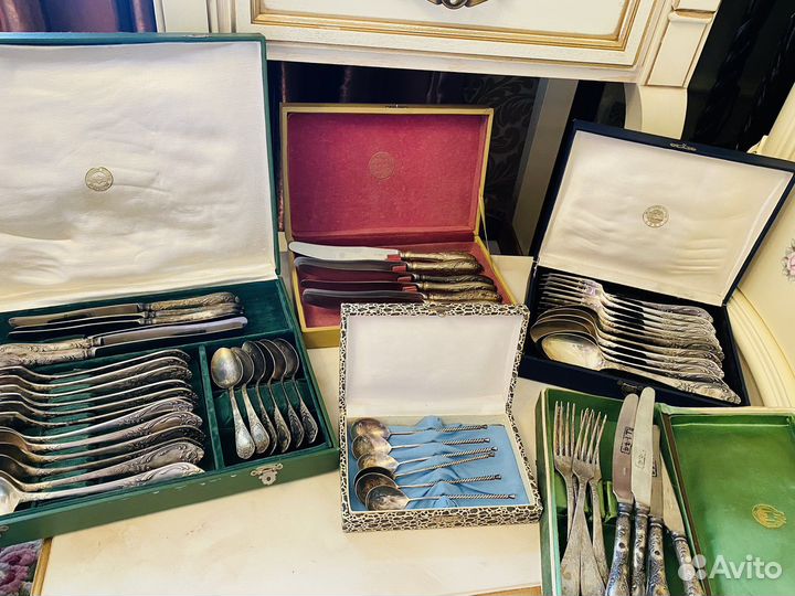 Столовые приборы мельхиор ссср,новые