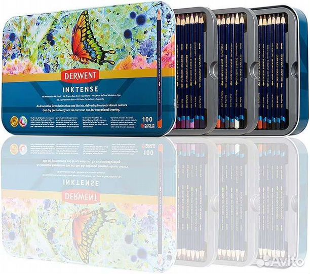 Акварельные карандаши Derwent inktense, 100