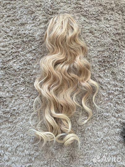 Хвост шиньон искуств накладной на заколке 65 см