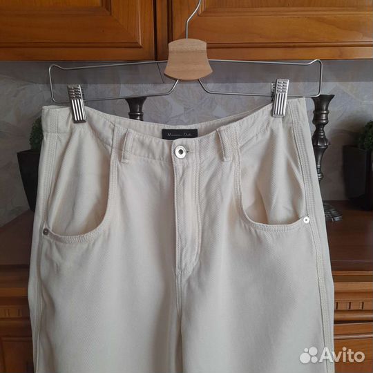 Брюки женские летние хлопок кюлоты Massimo Dutti М