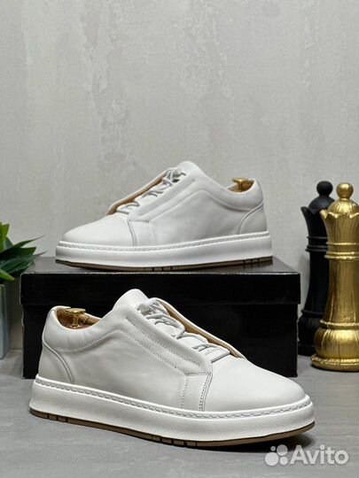 Кеды мужские кожаные