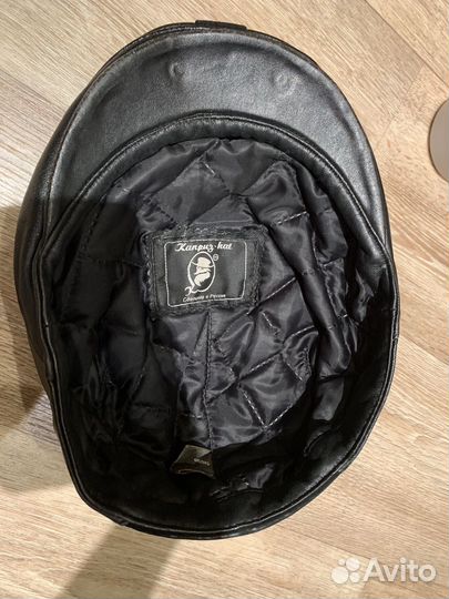 Мужская кожаная кепка