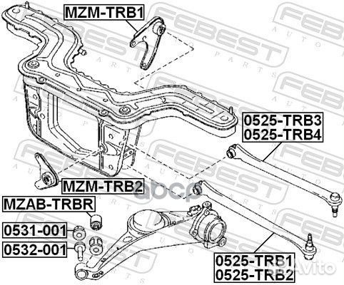 Тяга ford maverick 00-09 зад.подв.верх.лев. ford